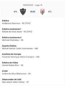 Arbitragem de Atlético-MG x Atlético-GO (Reprodução/CBF)