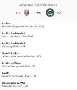 Arbitragem de Atlético-GO x Goiás (Reprodução/CBF)